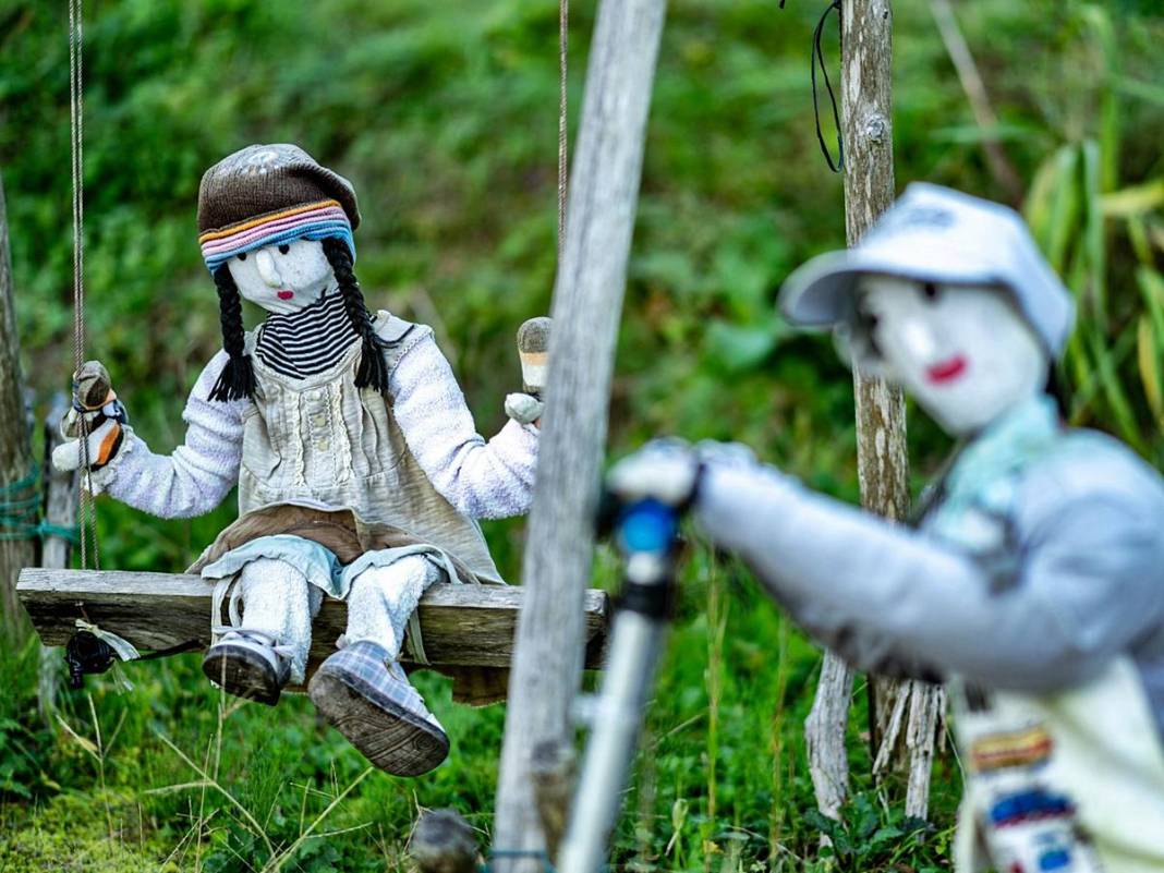 Bu köye gelenler gözlerine inanamıyor: Tüyler ürperten manzara! Hepsi yetişkin insan boyutlarında 18